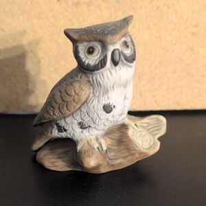 Vintage Porcelain Owl Figurine